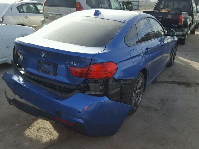 WBA4B3C57FGV48563 - 2015 BMW 435 XI BLUE photo 4