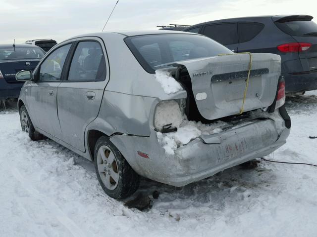 KL1TD52655B471287 - 2005 CHEVROLET AVEO BASE SILVER photo 3