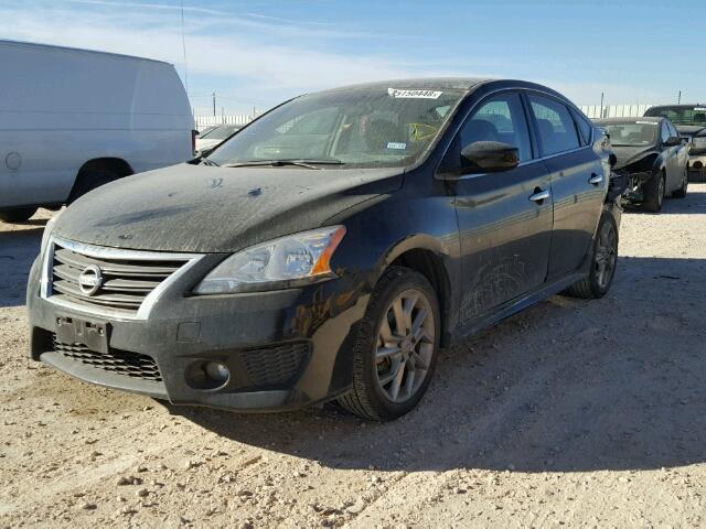 3N1AB7AP9EY303717 - 2014 NISSAN SENTRA S BLACK photo 2