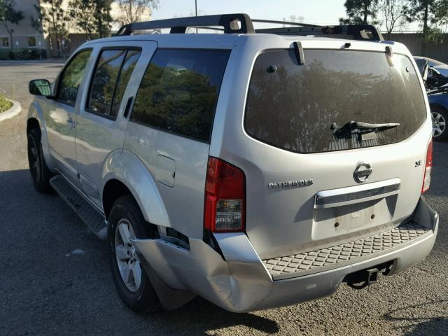 5N1AR18U18C644197 - 2008 NISSAN PATHFINDER SILVER photo 3