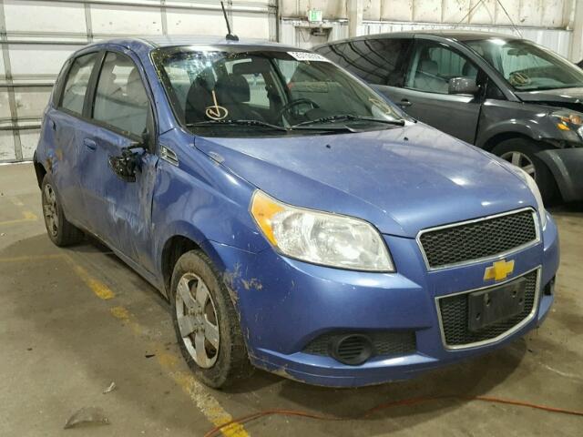 KL1TD66E09B332374 - 2009 CHEVROLET AVEO LS BLUE photo 1