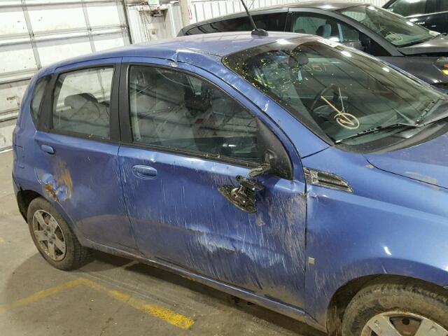 KL1TD66E09B332374 - 2009 CHEVROLET AVEO LS 蓝色 照片 9