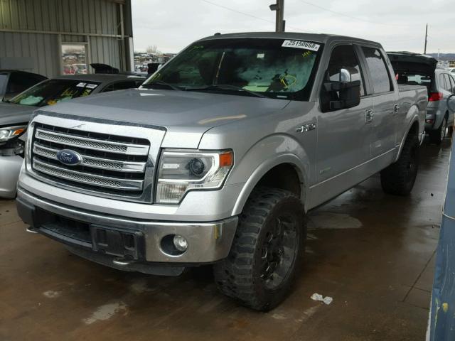 1FTFW1ET0EFA62472 - 2014 FORD F150 SUPER SILVER photo 2