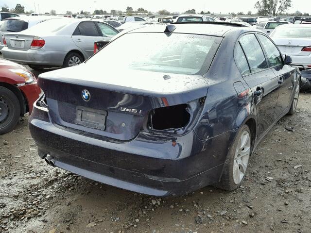 WBANB33574B113394 - 2004 BMW 545 I BLUE photo 4