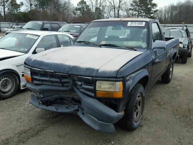 1B7FL26X0RW133255 - 1994 DODGE DAKOTA BLUE photo 2