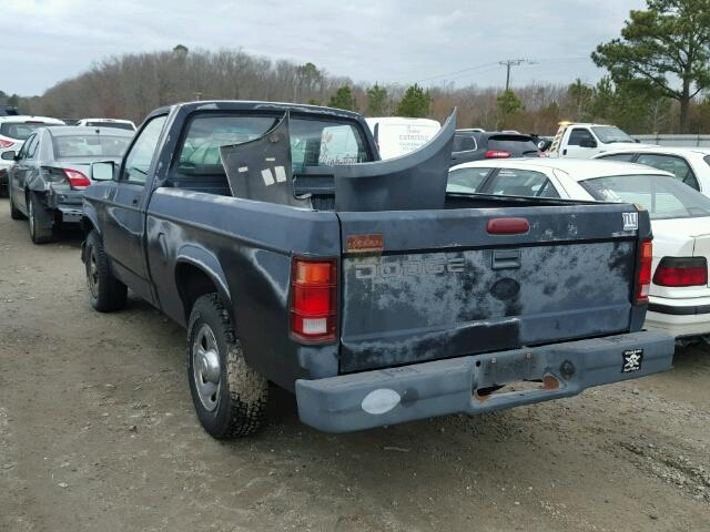 1B7FL26X0RW133255 - 1994 DODGE DAKOTA BLUE photo 3