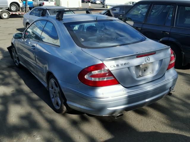 WDBTJ75J75F139985 - 2005 MERCEDES-BENZ CLK 500 SILVER photo 3