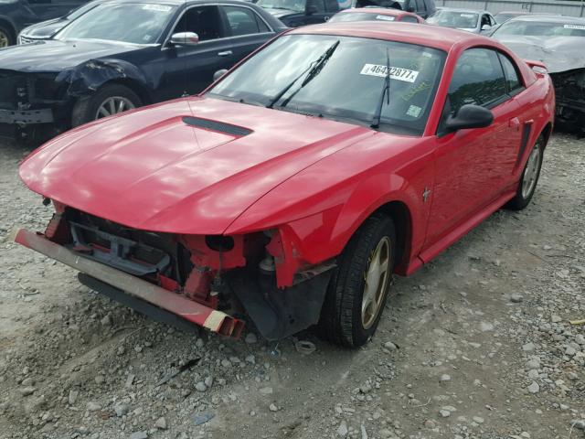 1FAFP40402F235634 - 2002 FORD MUSTANG RED photo 2