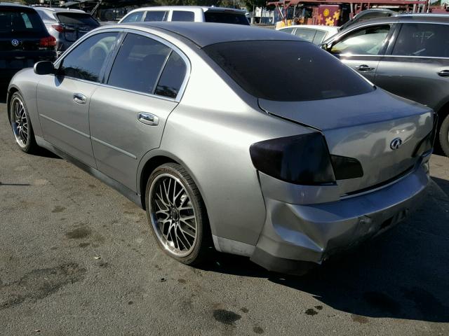 JNKCV51E74M113477 - 2004 INFINITI G35 GRAY photo 3