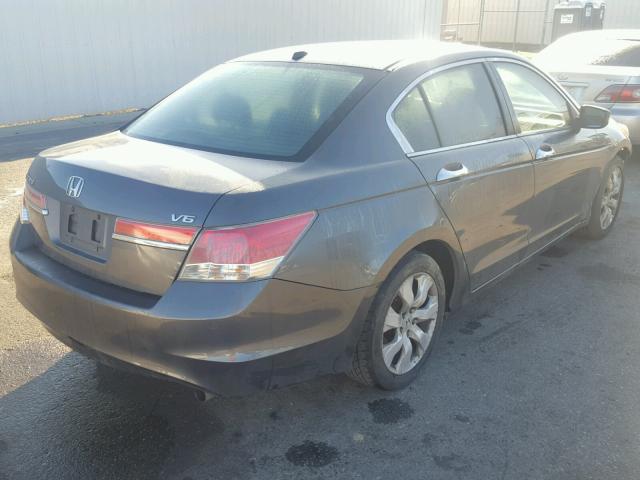 1HGCP36898A037837 - 2008 HONDA ACCORD EXL CHARCOAL photo 4