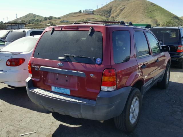1FMYU93165KC27930 - 2005 FORD ESCAPE XLT RED photo 4