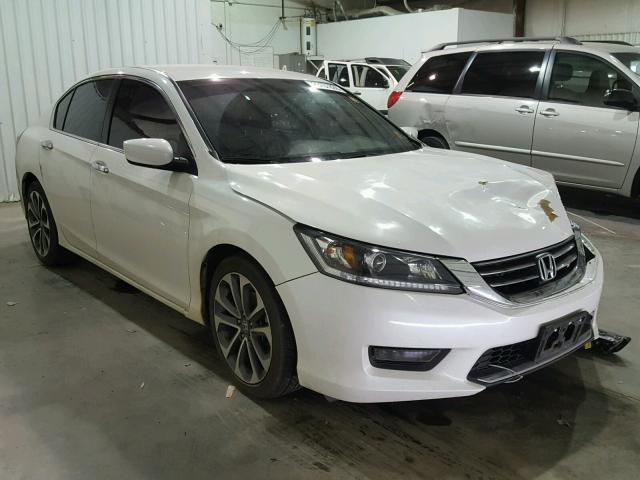 1HGCR2F54FA021715 - 2015 HONDA ACCORD SPO WHITE photo 1