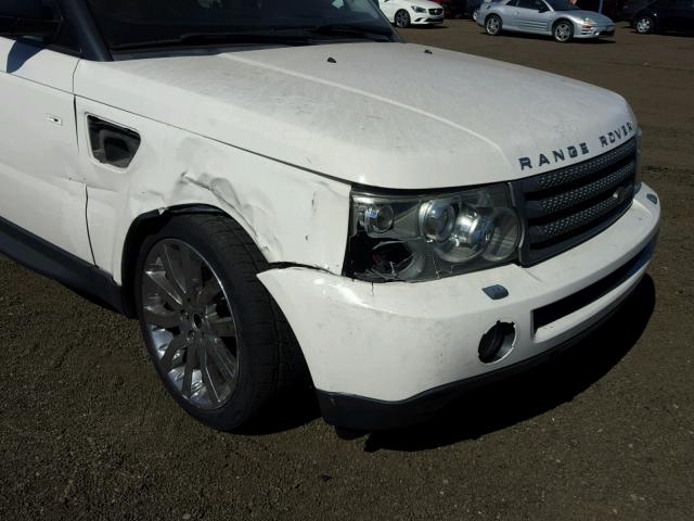 SALSF25478A151141 - 2008 LAND ROVER RANGE ROVE WHITE photo 9