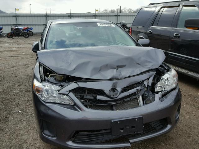 2T1BU4EE3BC722063 - 2011 TOYOTA COROLLA BA GRAY photo 9