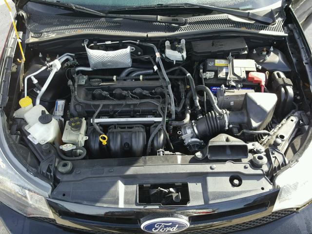 1FAHP32N49W108324 - 2009 FORD FOCUS SE BLACK photo 7