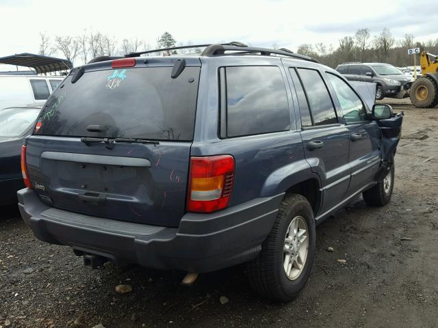 1J4GX48S93C614405 - 2003 JEEP GRAND CHER BLUE photo 4