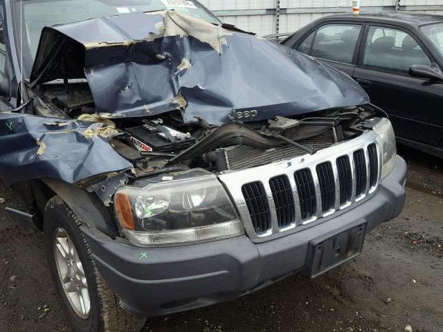 1J4GX48S93C614405 - 2003 JEEP GRAND CHER BLUE photo 9