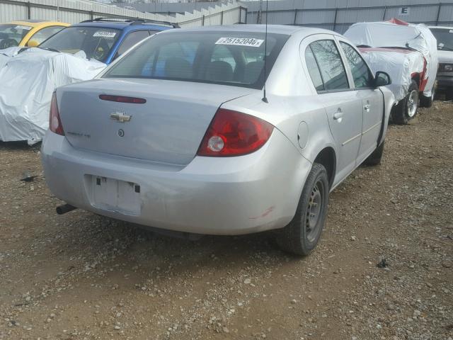 1G1AK55F877300503 - 2007 CHEVROLET COBALT LS SILVER photo 4