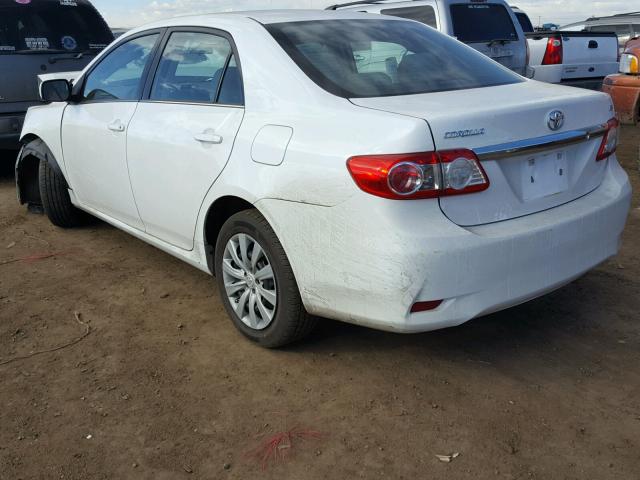 5YFBU4EE7DP122245 - 2013 TOYOTA COROLLA BA WHITE photo 3