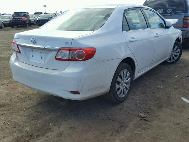 5YFBU4EE7DP122245 - 2013 TOYOTA COROLLA BA WHITE photo 4