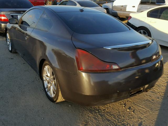 JNKCV64E78M105533 - 2008 INFINITI G37 BASE GRAY photo 3