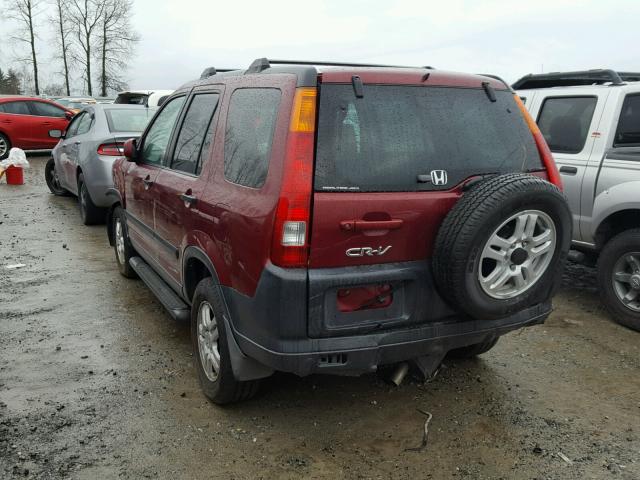 JHLRD78813C014817 - 2003 HONDA CR-V EX RED photo 3