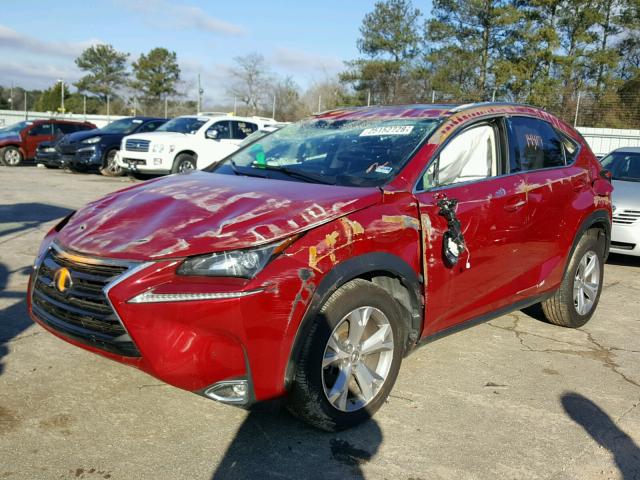 JTJYARBZ5H2057100 - 2017 LEXUS NX 200T RED photo 2