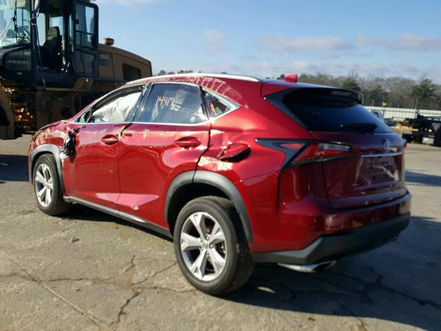 JTJYARBZ5H2057100 - 2017 LEXUS NX 200T RED photo 3