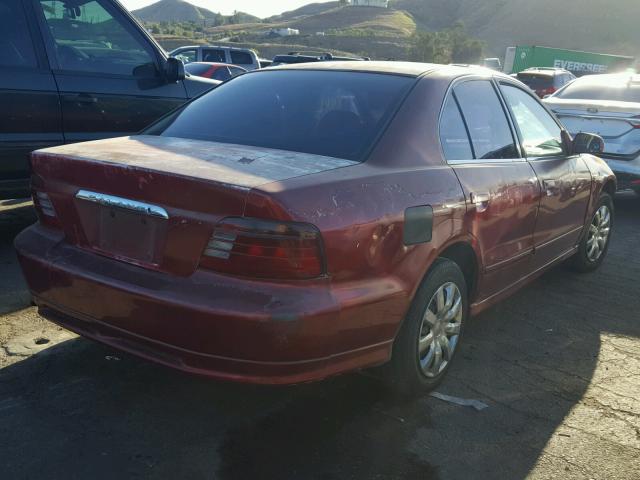 4A3AA46G11E080116 - 2001 MITSUBISHI GALANT ES BURGUNDY photo 4