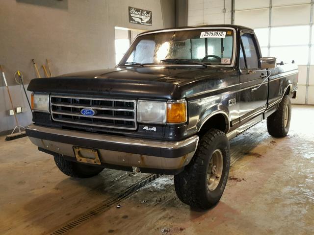 1FTEF14Y0LNA30388 - 1990 FORD F150 BLACK photo 2