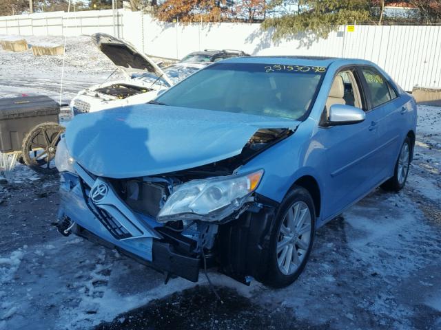 4T4BF1FK7DR285673 - 2013 TOYOTA CAMRY L BLUE photo 2