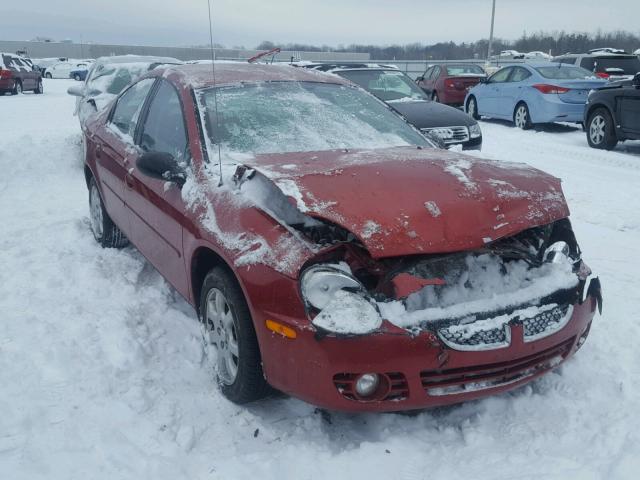 1B3ES56C65D128324 - 2005 DODGE NEON SXT RED photo 1