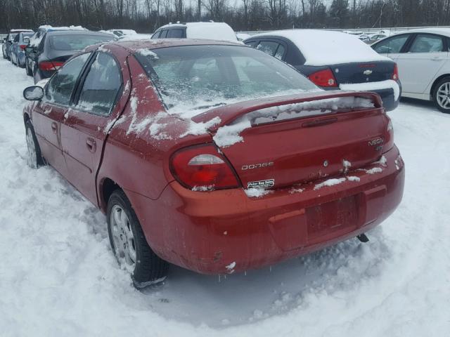 1B3ES56C65D128324 - 2005 DODGE NEON SXT RED photo 3