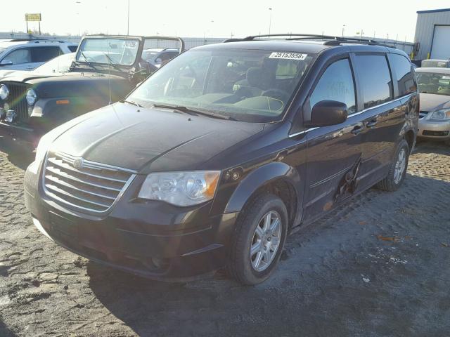 2A8HR54P08R826015 - 2008 CHRYSLER TOWN & COU BLACK photo 2