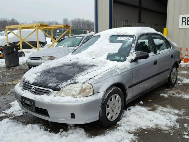 2HGEJ667XXH552090 - 1999 HONDA CIVIC LX SILVER photo 2