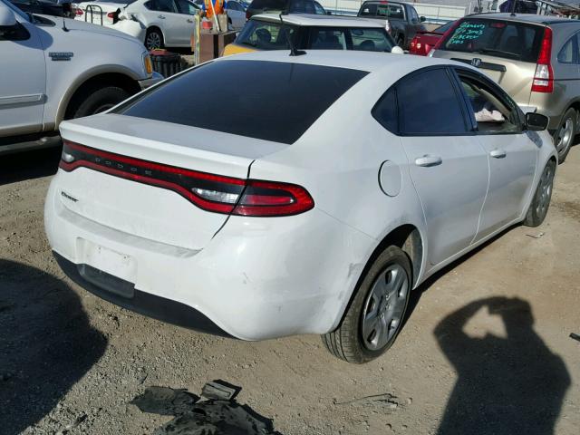 1C3CDFAA4FD368683 - 2015 DODGE DART SE WHITE photo 4