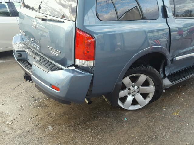 5N1BA0NCXAN610898 - 2010 NISSAN ARMADA SE BLUE photo 9