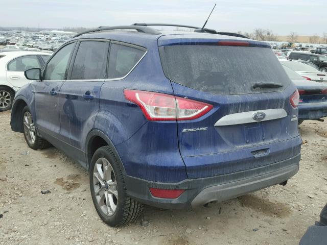 1FMCU0H96DUB23185 - 2013 FORD ESCAPE SEL BLUE photo 3