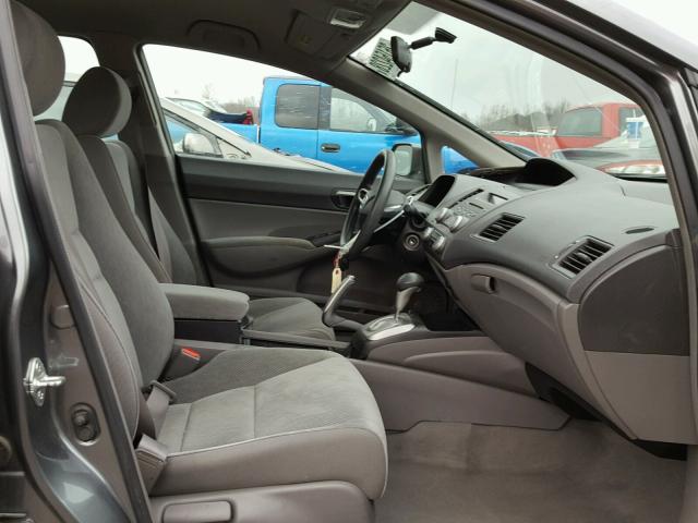 2HGFA165X9H303670 - 2009 HONDA CIVIC LX GRAY photo 5