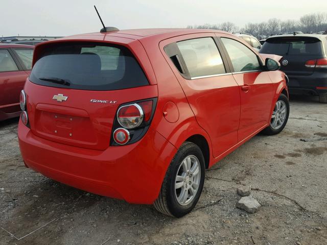 1G1JC6SH0G4155466 - 2016 CHEVROLET SONIC LT RED photo 4