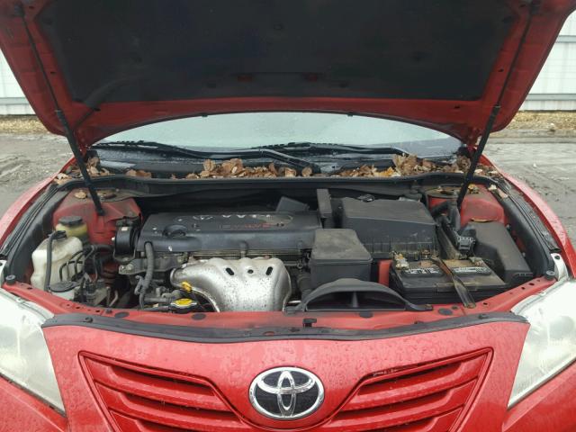 4T1BE46K57U045122 - 2007 TOYOTA CAMRY NEW RED photo 7