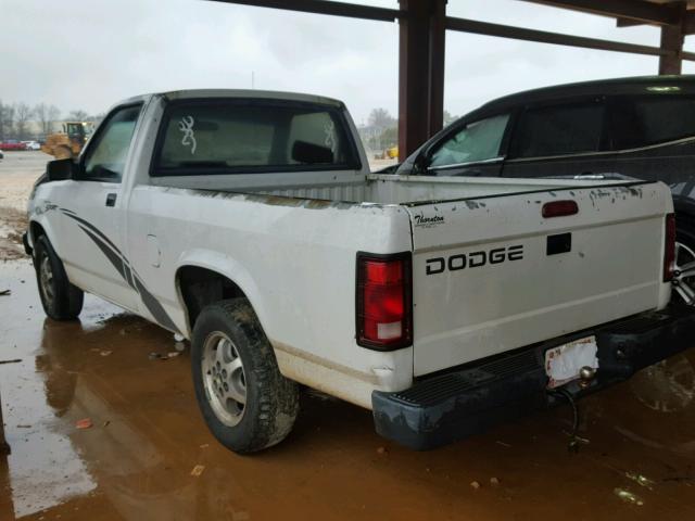 1B7FL26P3TS552649 - 1996 DODGE DAKOTA WHITE photo 3