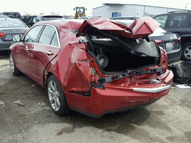 1G6AB5RX2E0111820 - 2014 CADILLAC ATS LUXURY RED photo 3