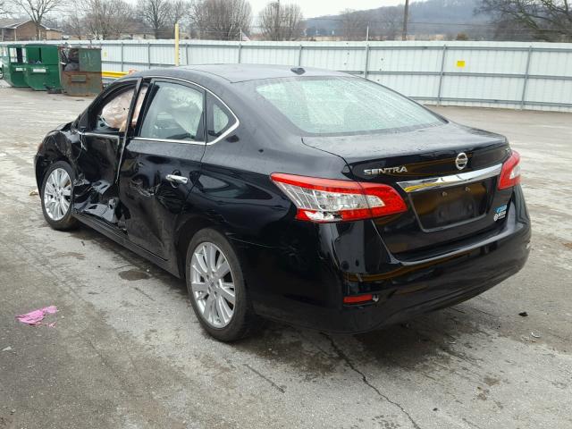 3N1AB7AP6EY208418 - 2014 NISSAN SENTRA S BLACK photo 3