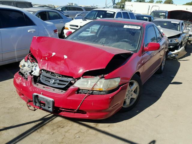 1HGCG2250YA037621 - 2000 HONDA ACCORD EX RED photo 2