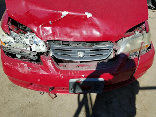 1HGCG2250YA037621 - 2000 HONDA ACCORD EX RED photo 9