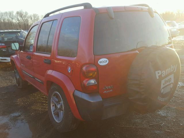 1J4GL48K54W165428 - 2004 JEEP LIBERTY SP RED photo 3