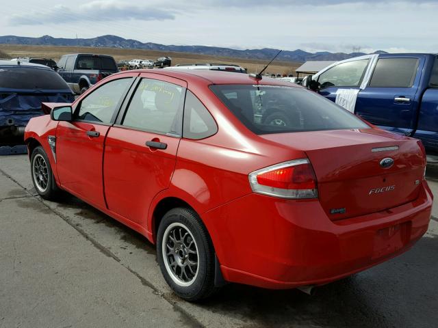 1FAHP35N68W246733 - 2008 FORD FOCUS SE RED photo 3