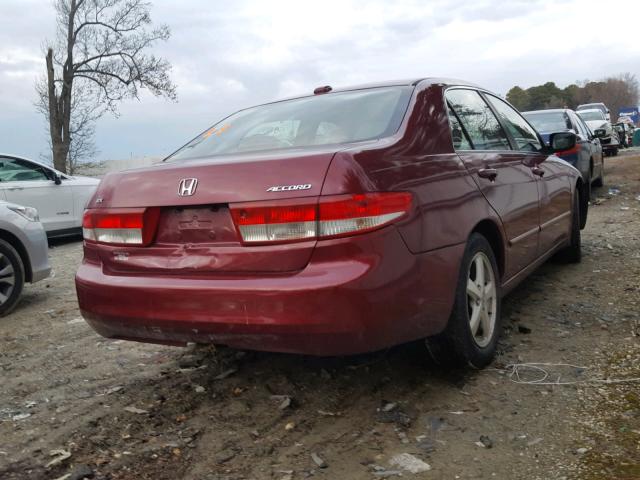 JHMCM568X4C008119 - 2004 HONDA ACCORD EX MAROON photo 4