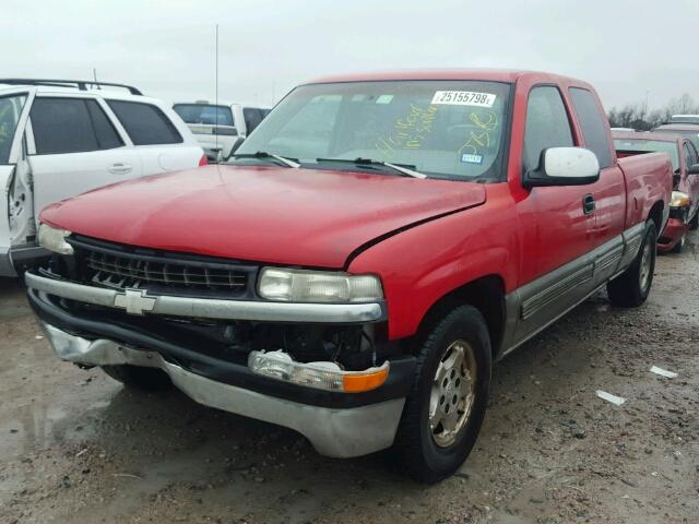 2GCEC19T9X1145343 - 1999 CHEVROLET SILVERADO RED photo 2